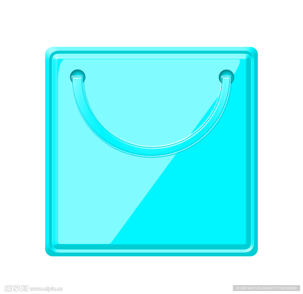 青色塑料购物袋