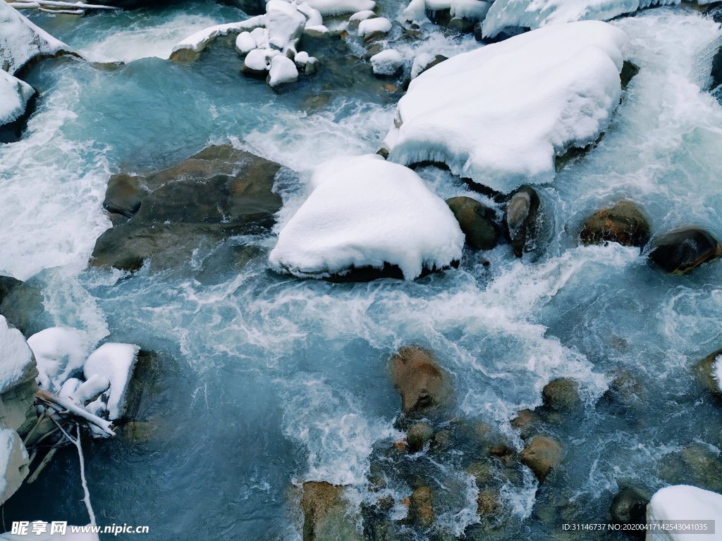 海螺沟 雪景