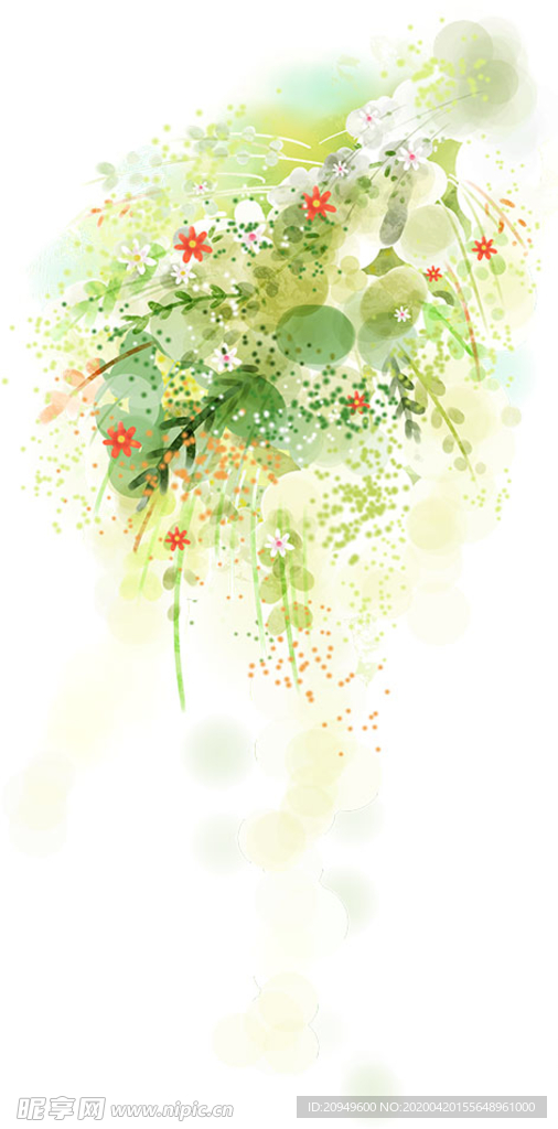 漫畫花點綴素材