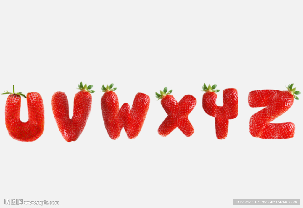 草莓创意字母