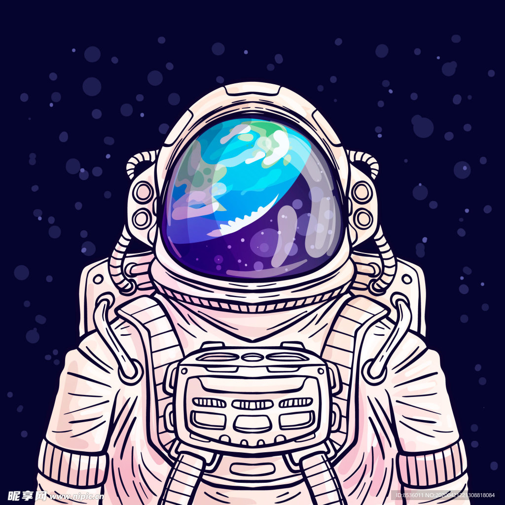 宇航員插畫