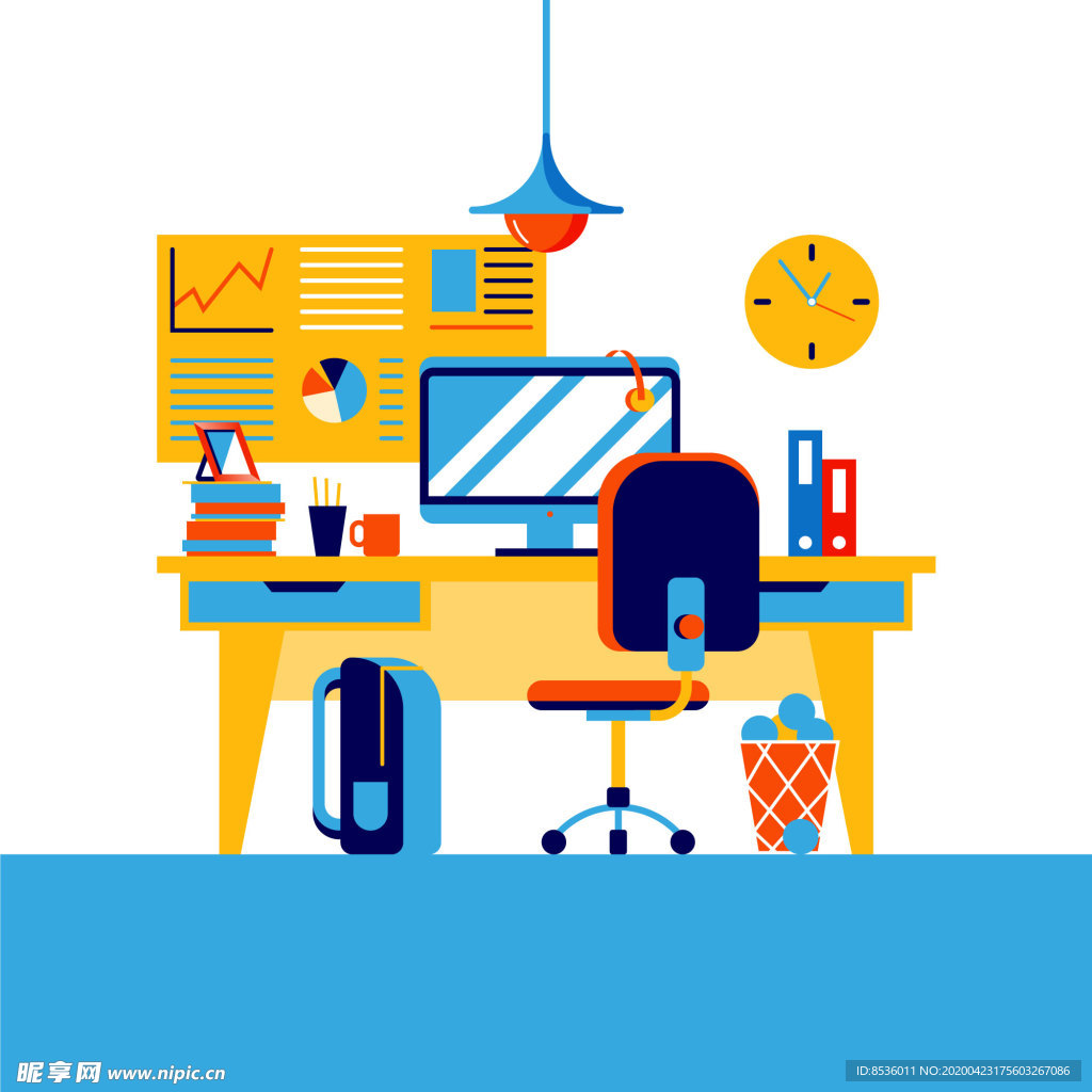 辦公桌插圖