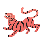 创意老虎插画图案