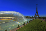 巴黎埃菲尔铁塔 彩虹