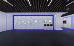 展厅电子科技类蓝色光源展示墙