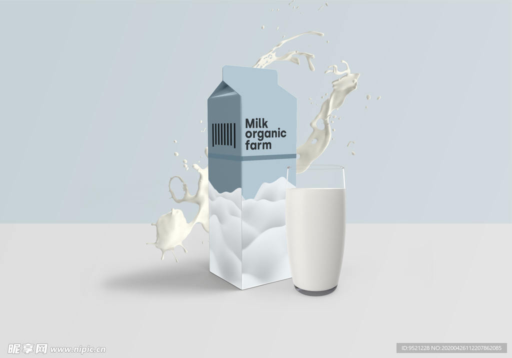牛奶包装样机