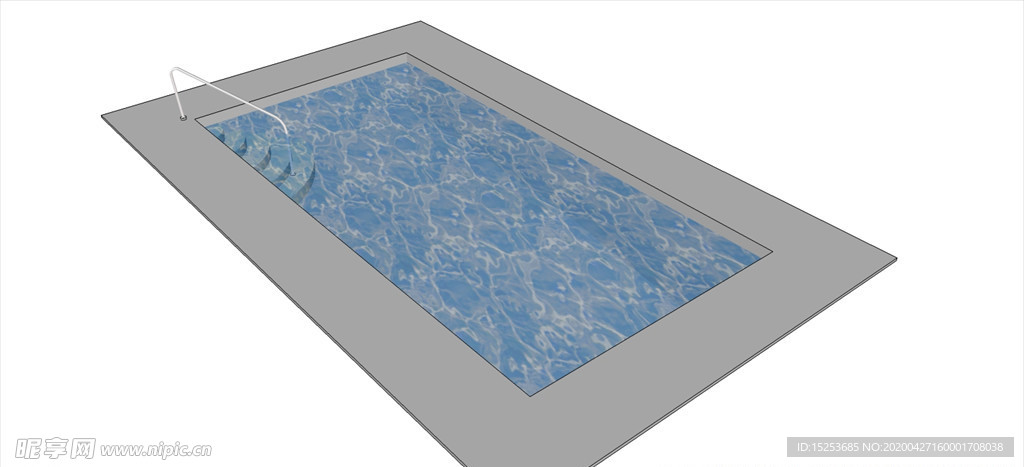 游泳池模型 室外模型 SU模型