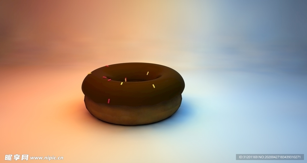 C4D甜甜圈渲染