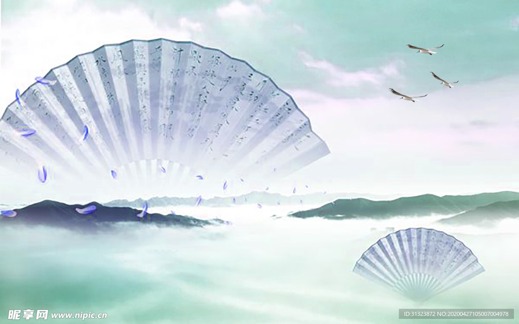 水上畫扇
