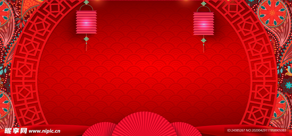 春节红色背景