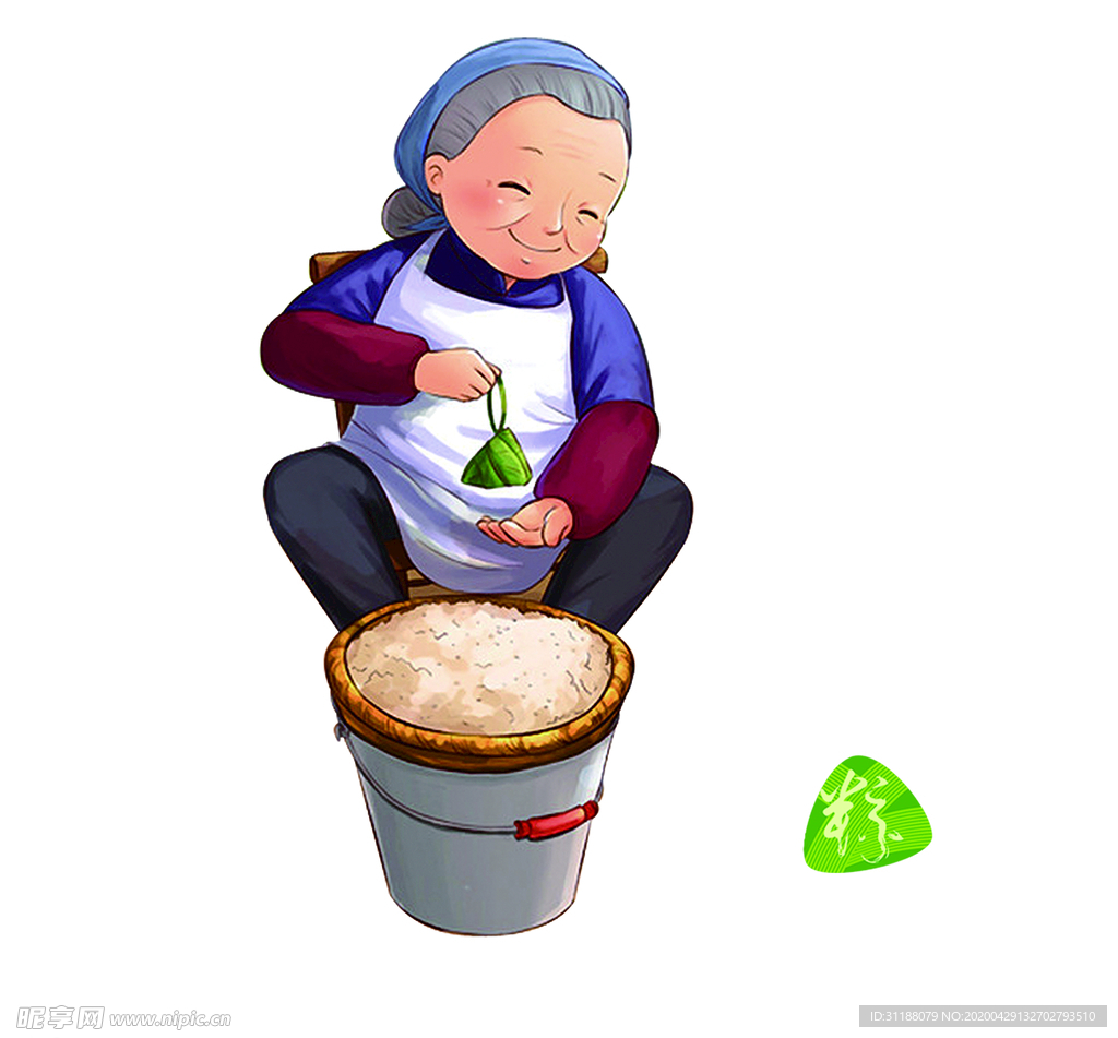 奶奶粽子卡通