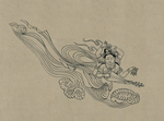 敦煌佛教绘画线稿图