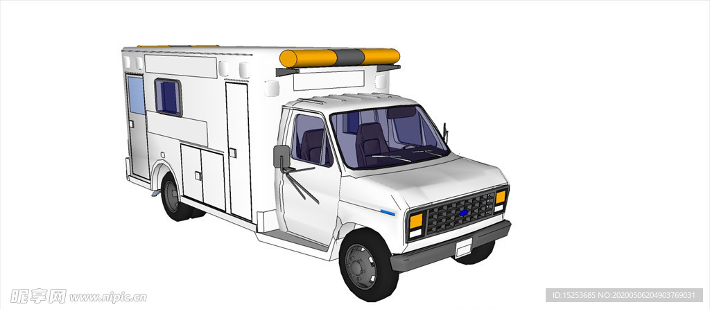 救护车小货车模型