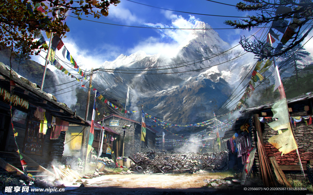 中國風大氣插畫場景