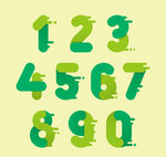 绿色双拼色数字设计