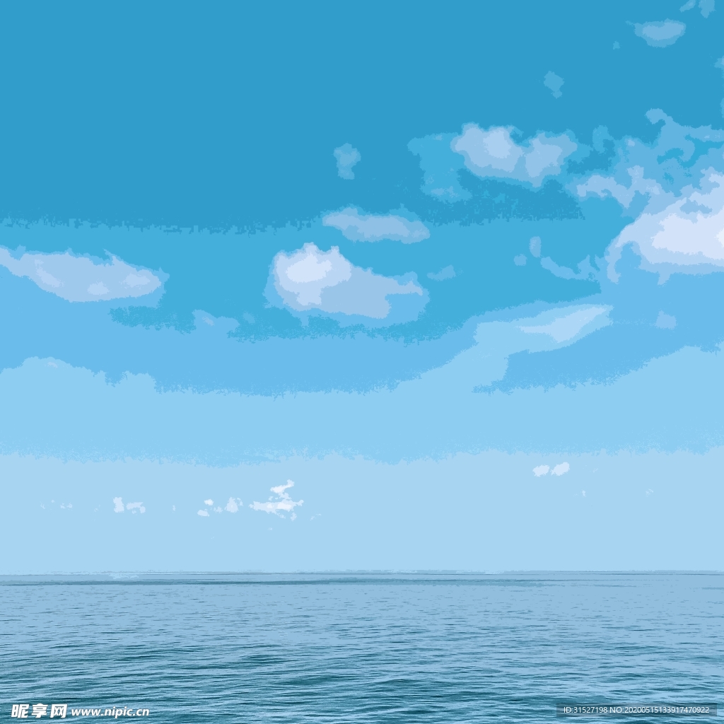 矢量天空與海