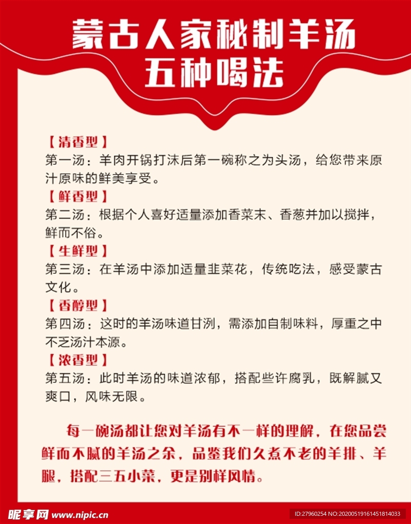羊湯  展板  五種喝法