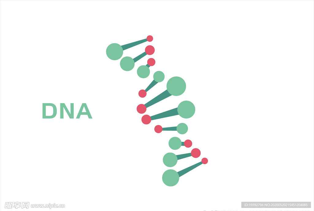 DNA矢量图标素材