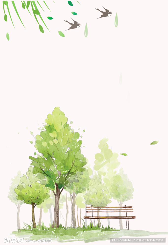 绿色树木春季素材