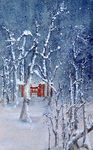 中国画 冬逸