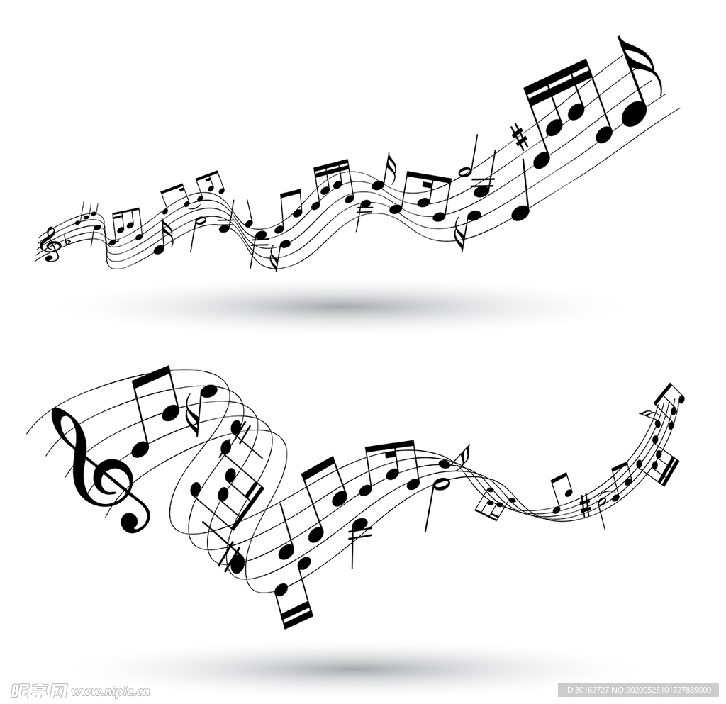 抽象音樂音符裝飾素材
