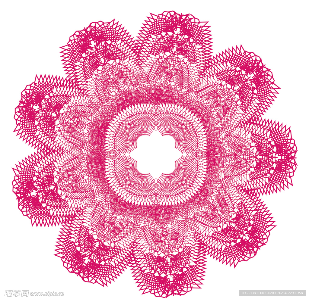 粉色矢量花朵图案设计