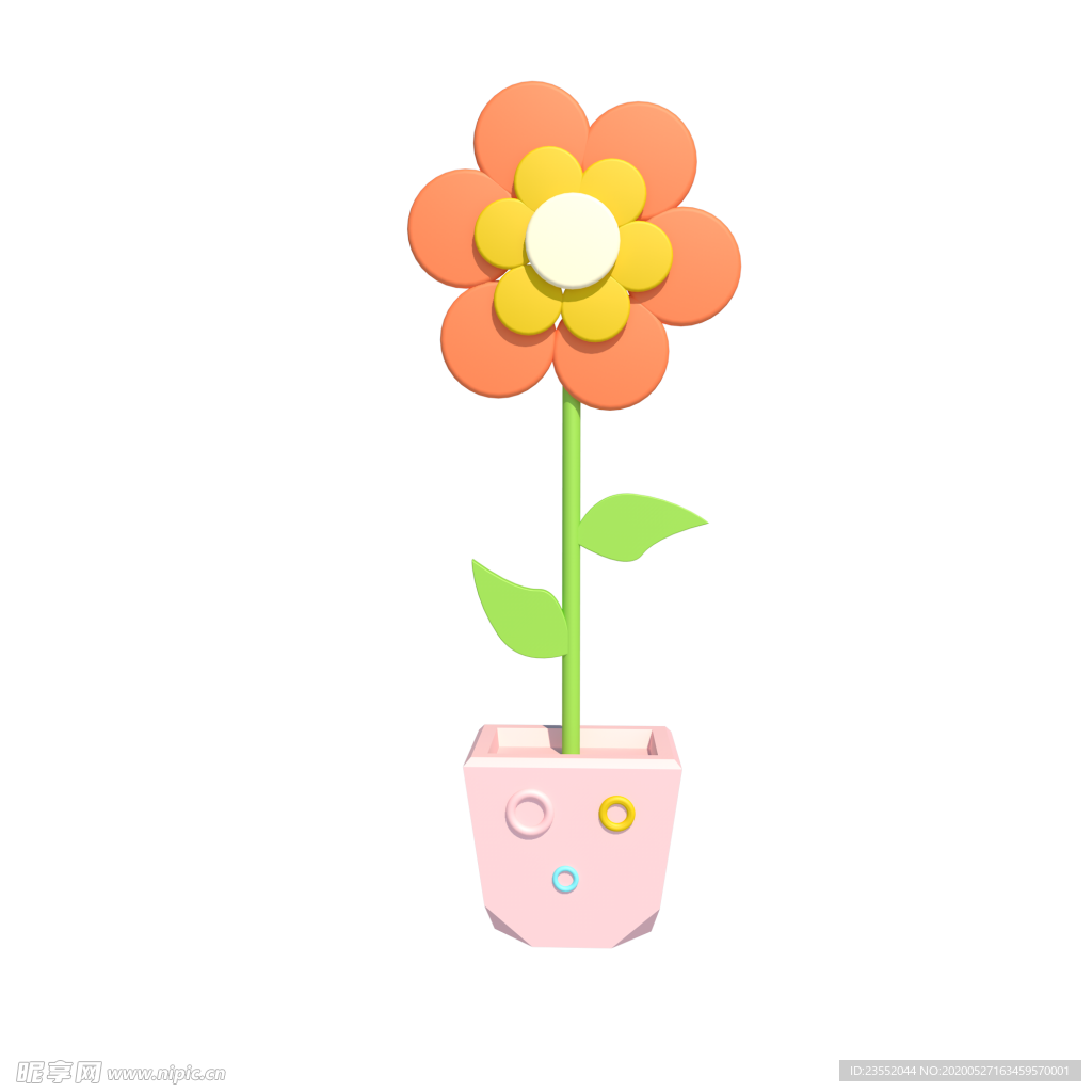 三维立体C4D花朵花卉