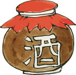 中国风传统古代手绘酒缸矢量素材