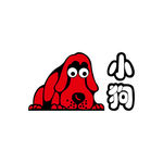 动物logo小狗吸尘器品牌红色