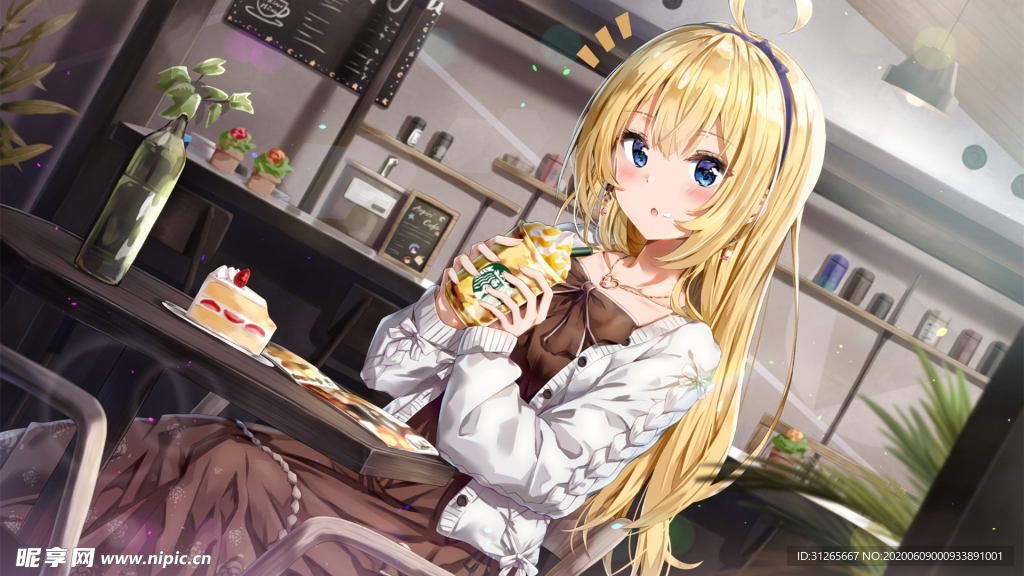 二次元插畫少女