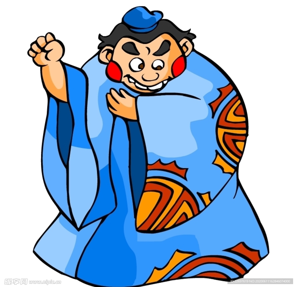 手繪古代人 打人