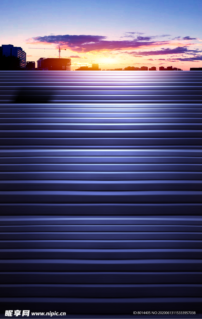 城市 夕阳页面设计