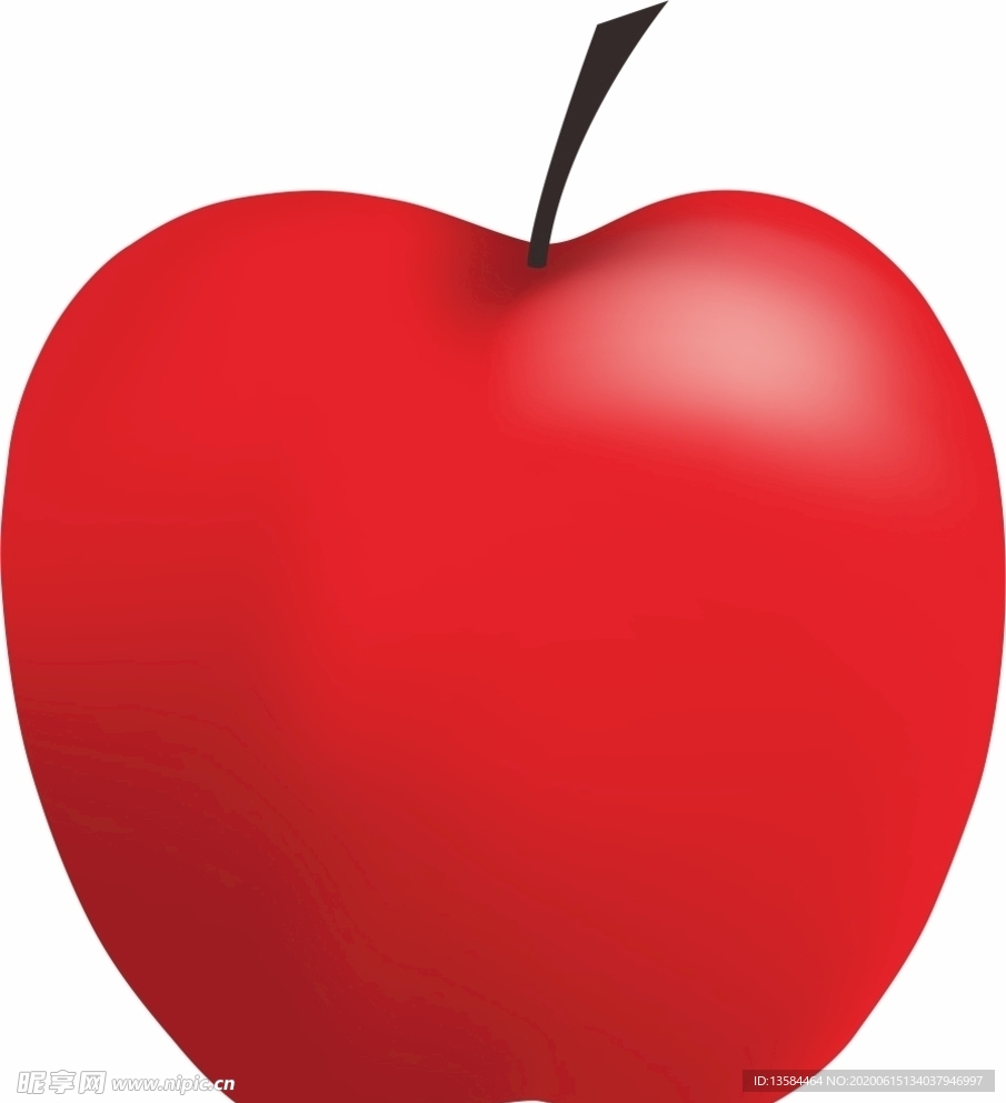 红苹果矢量图