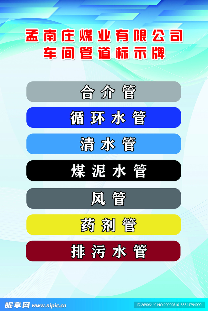 管道標(biāo)示牌