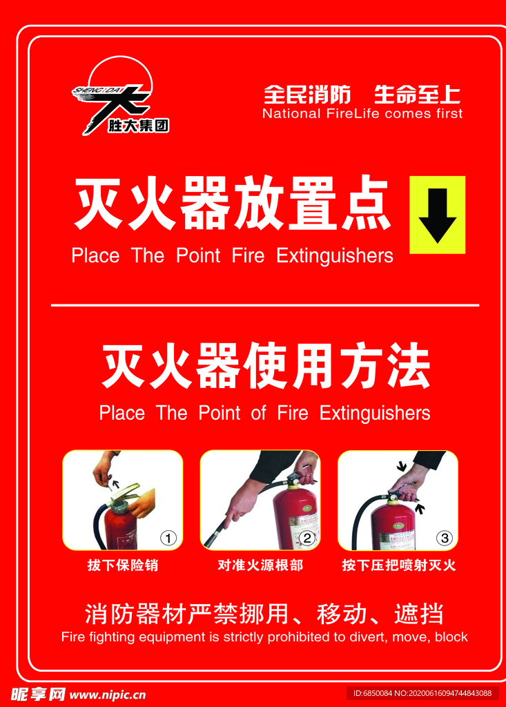 滅火器使用方法  滅火器放置點