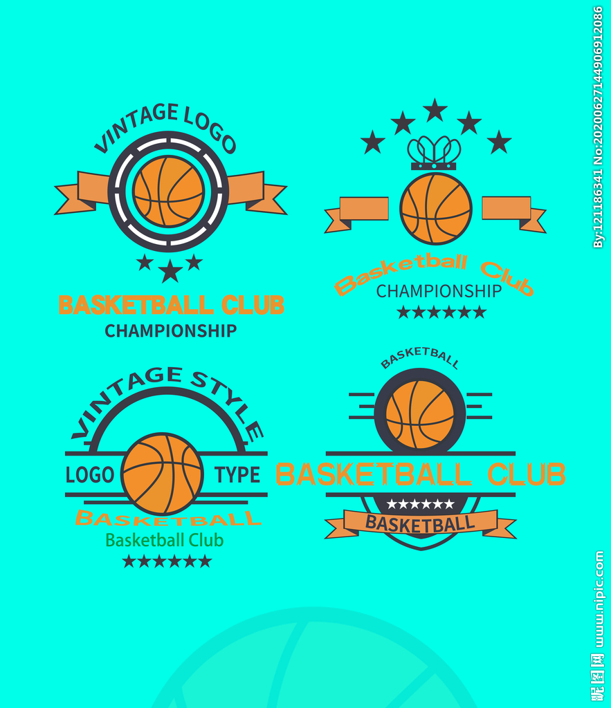 篮球社团图标 标志logo