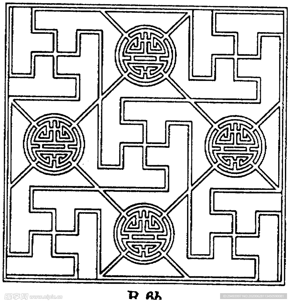 镂空花图案