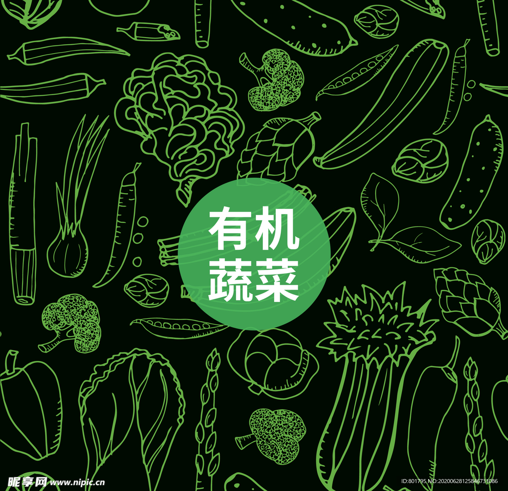 蔬菜水果矢量图海报