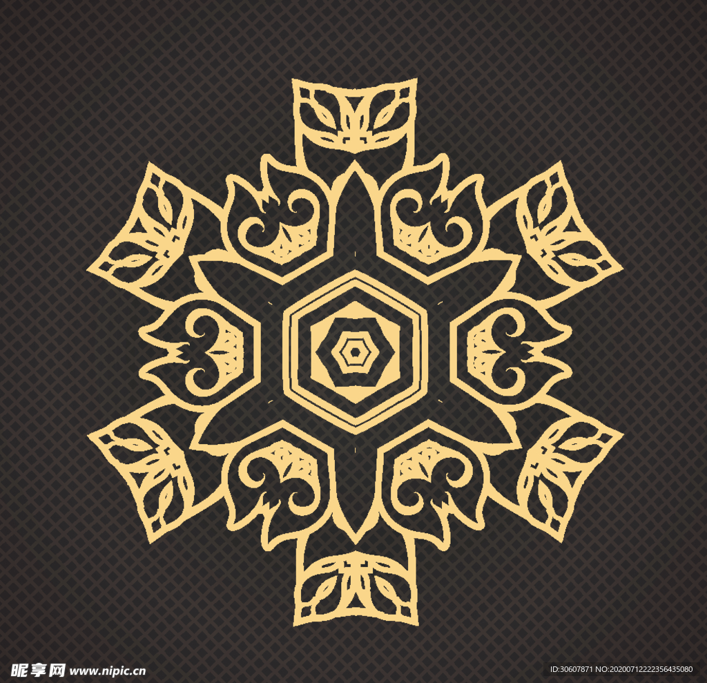 黑金花紋
