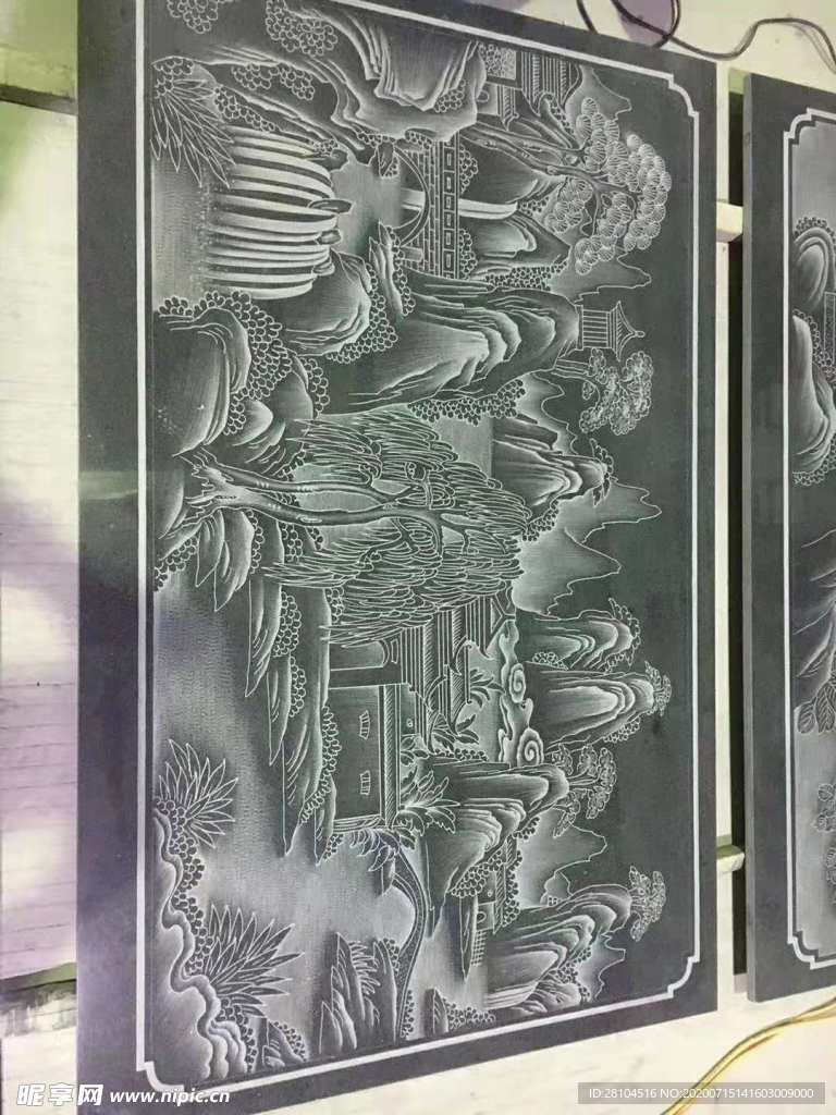 線雕山水
