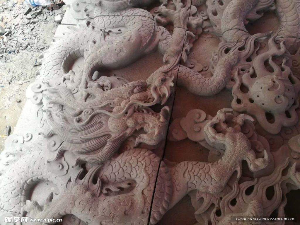 龍鳳雕刻浮雕