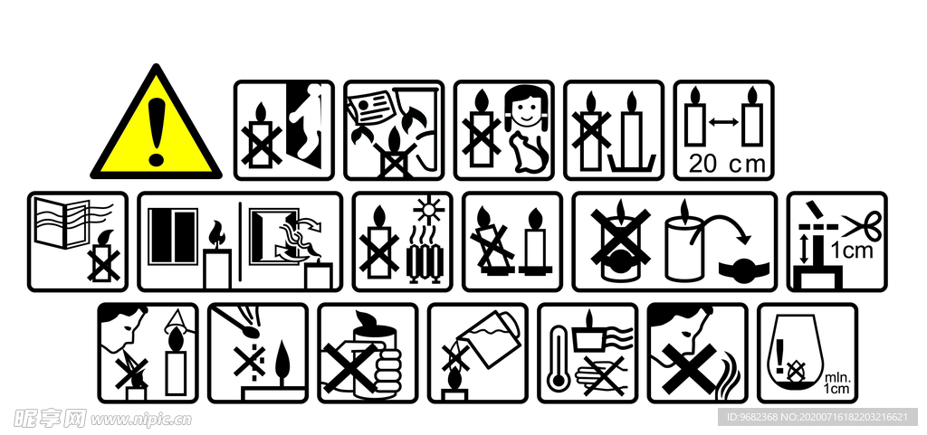 蠟燭警告圖標(biāo)