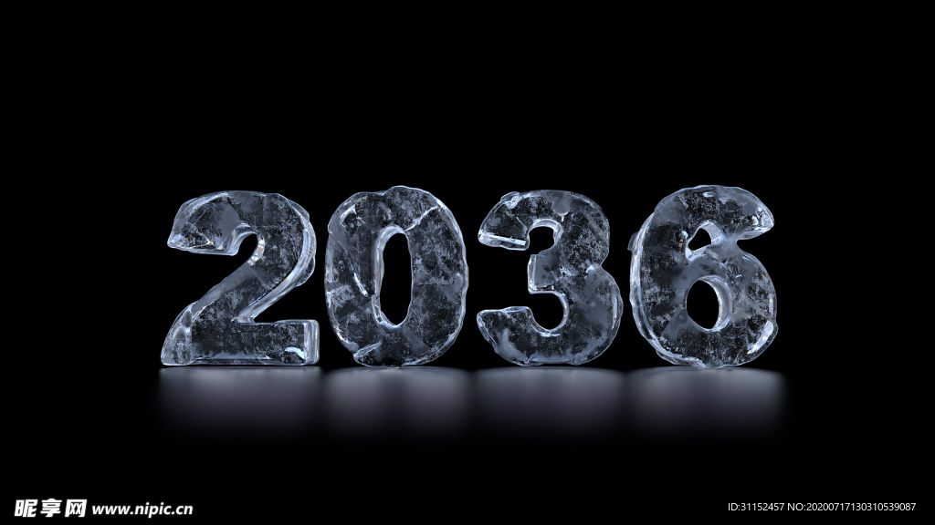 冰块字体2036