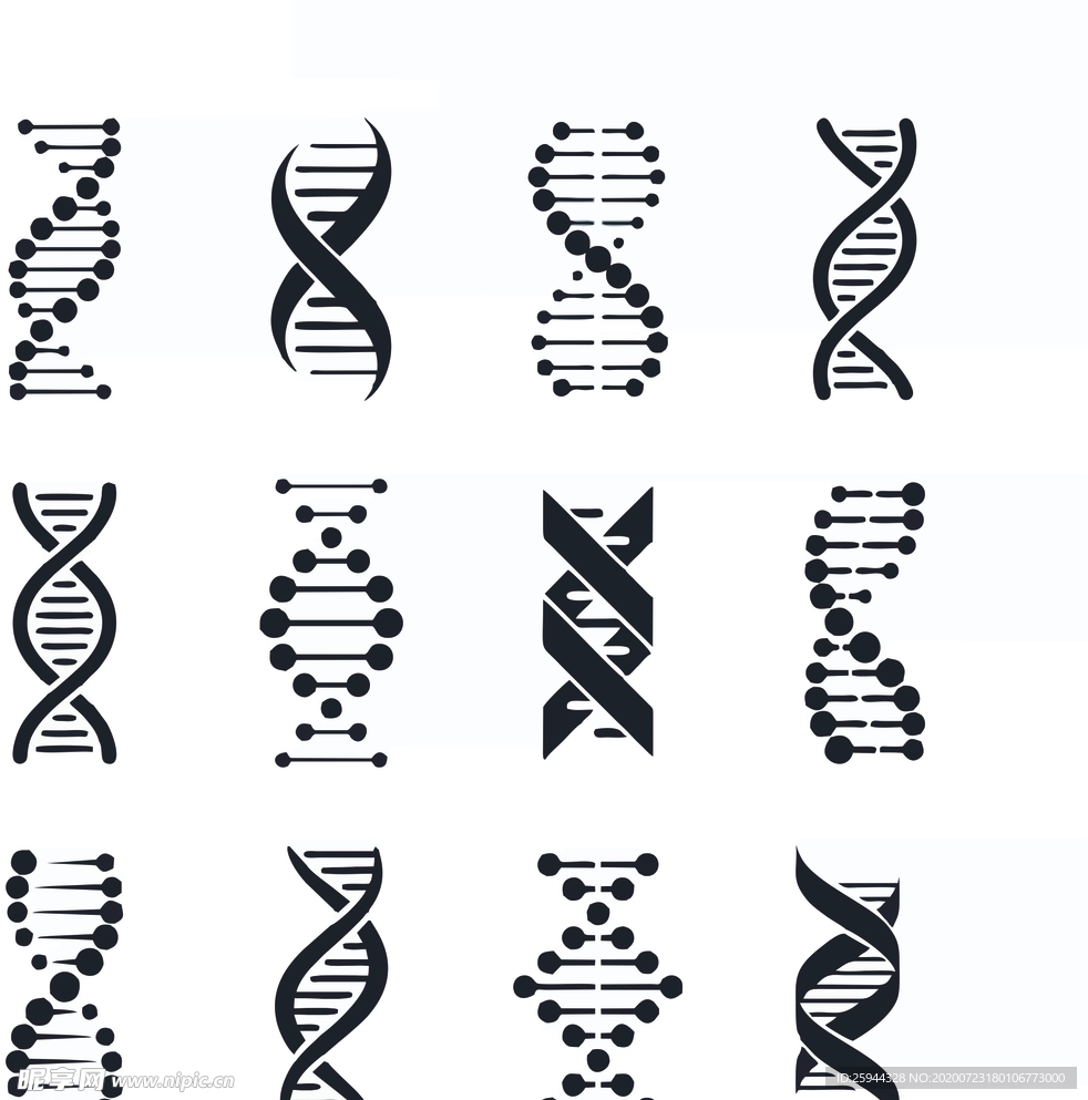 基因图标 LOGO设计 生物科