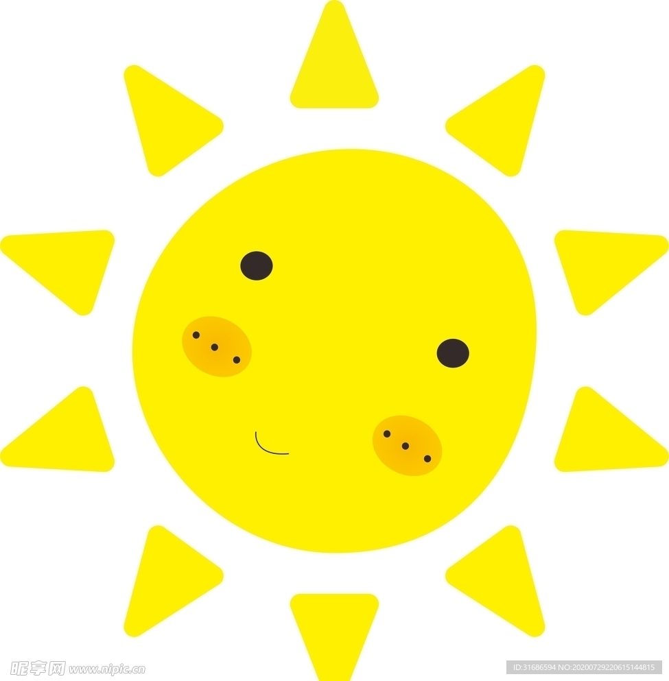 太阳素材 矢量图 可爱的太阳