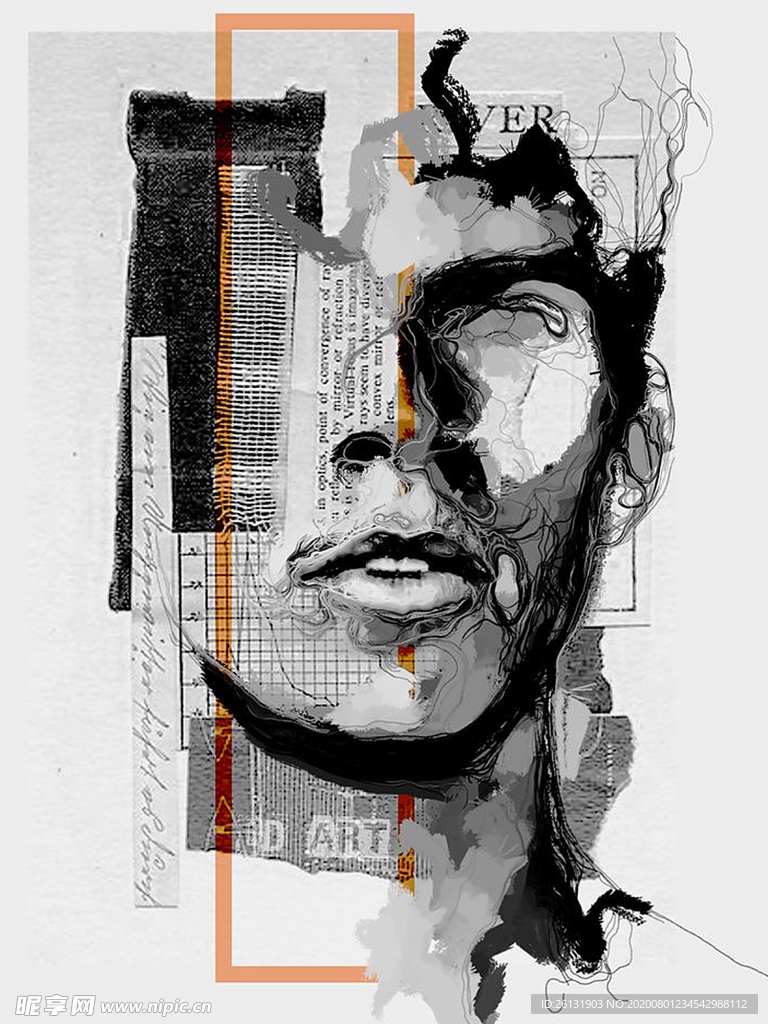 抽象人物插畫