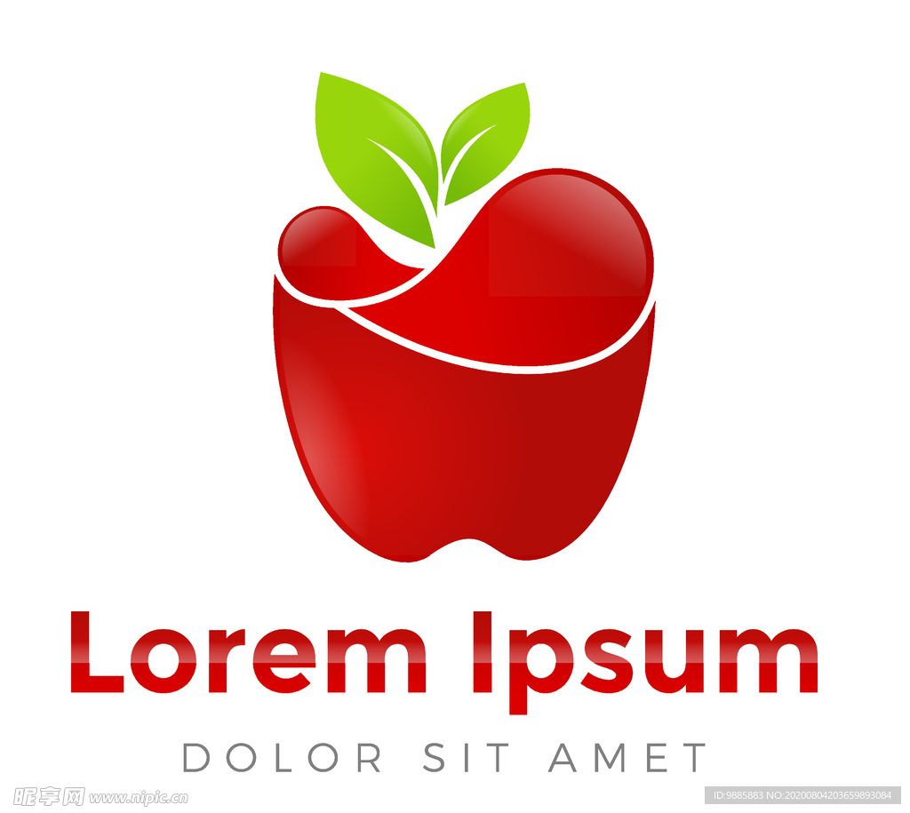 红色苹果logo