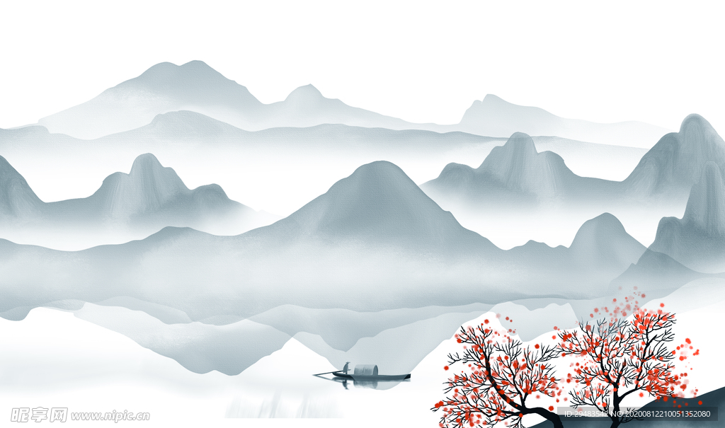 山水畫 水墨山水畫 意境山水畫