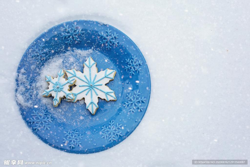 雪地冬季雪花自然生態(tài)背景素材