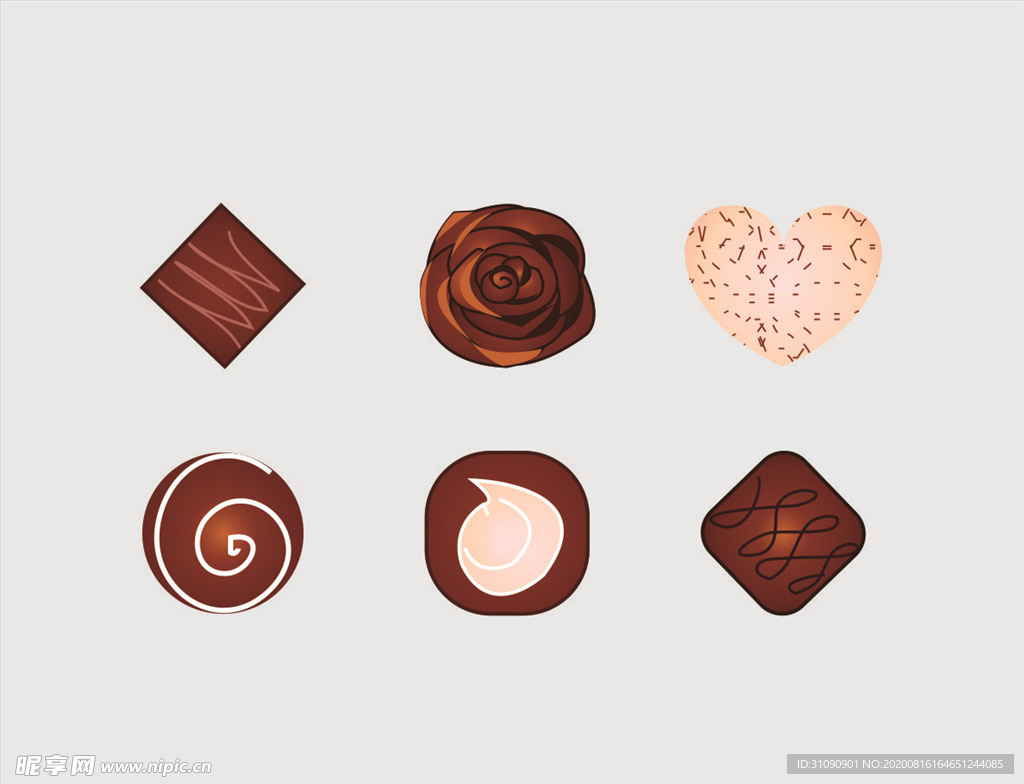 矢量情人节巧克力